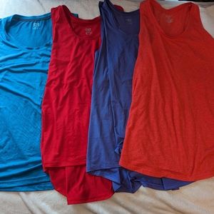 Lot of 4 athletic tank tops 2x-3x sizes